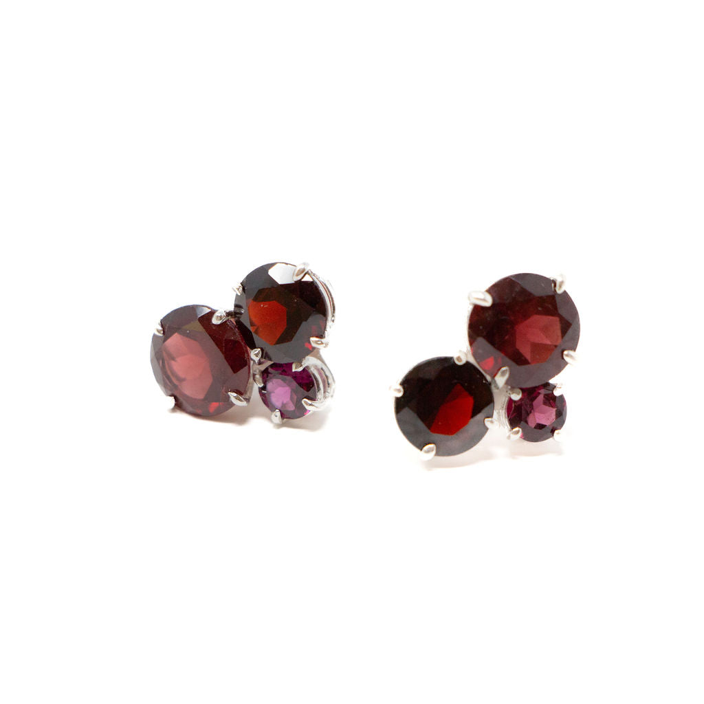 Sterling and Garnet Earrings