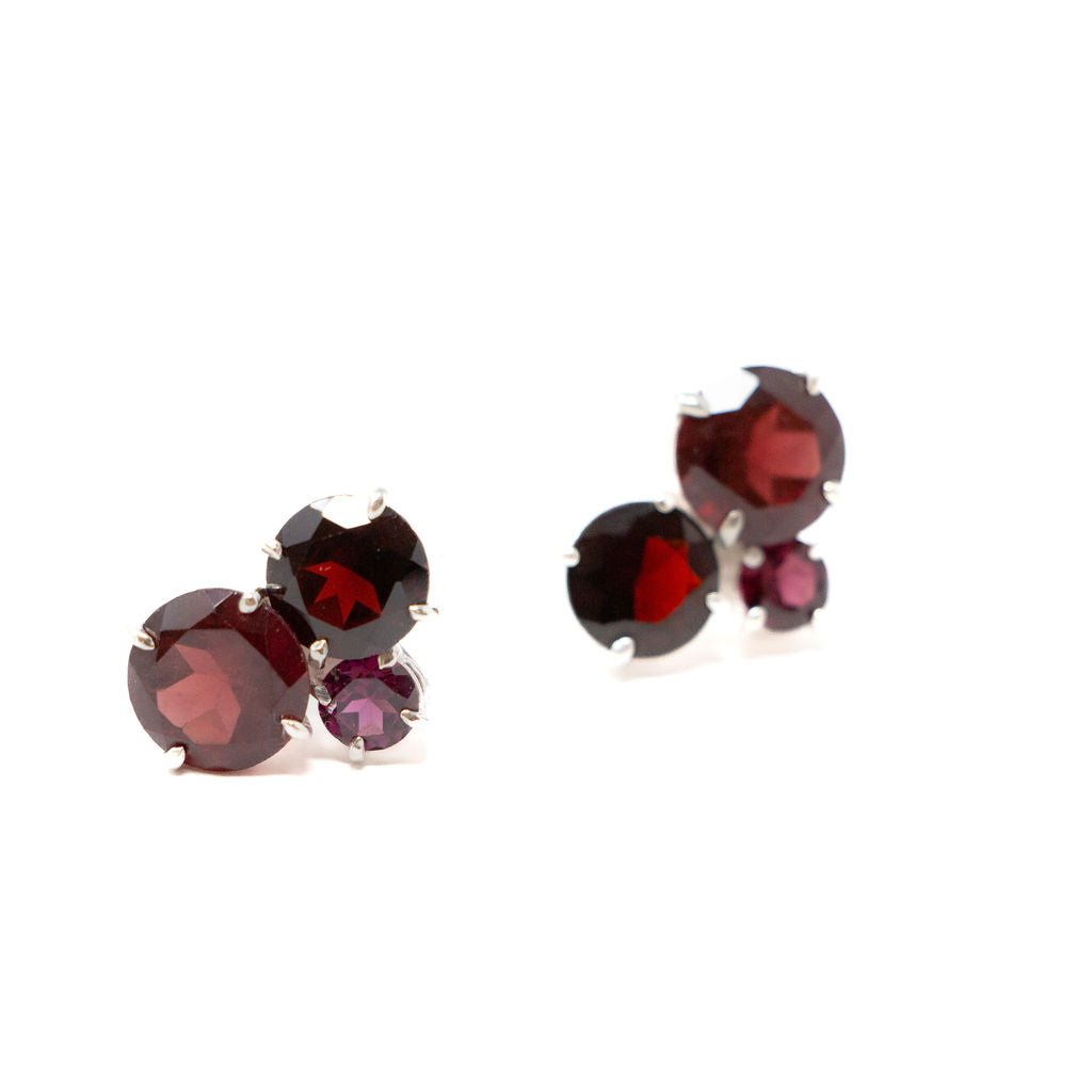 Sterling and Garnet Earrings