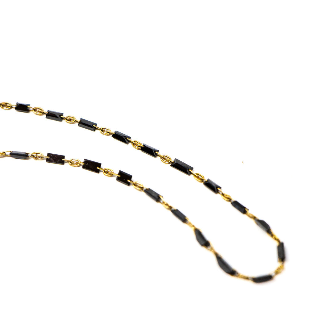 18k Gold and Black Diamond Necklace