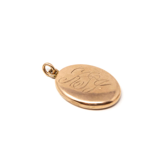 14k Rose Gold Vintage Engraved Locket