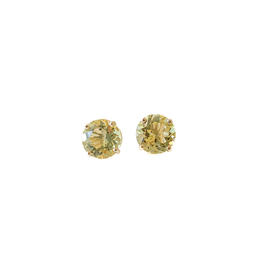 14k Gold Lemon Quartz Earrings