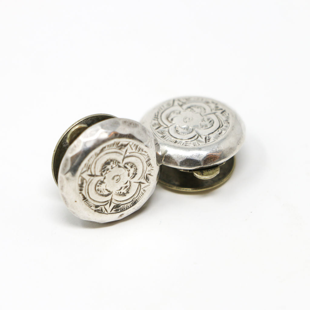 Antique Silver Victorian Bachelor Buttons