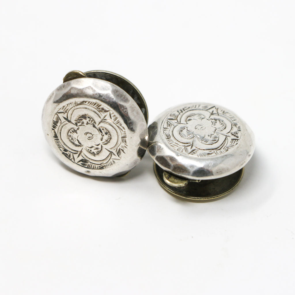 Antique Silver Victorian Bachelor Buttons