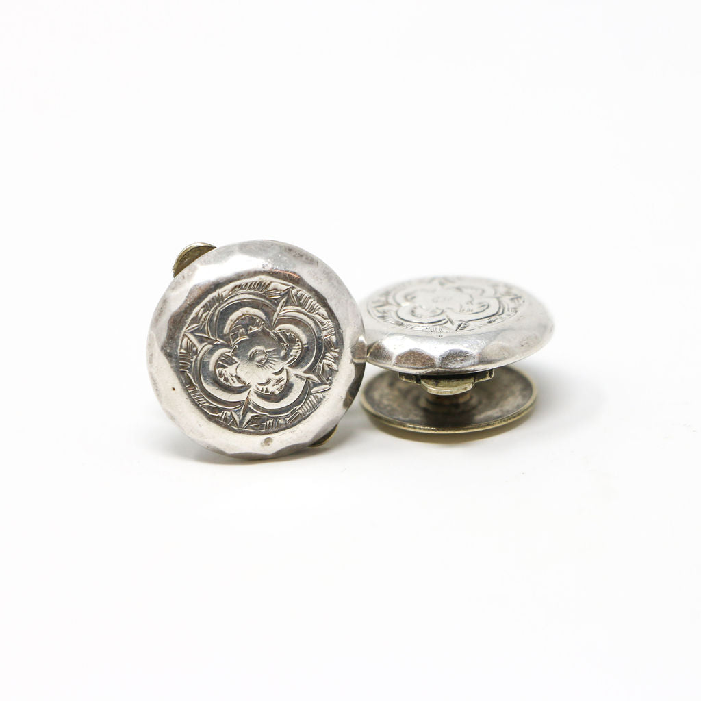 Antique Silver Victorian Bachelor Buttons