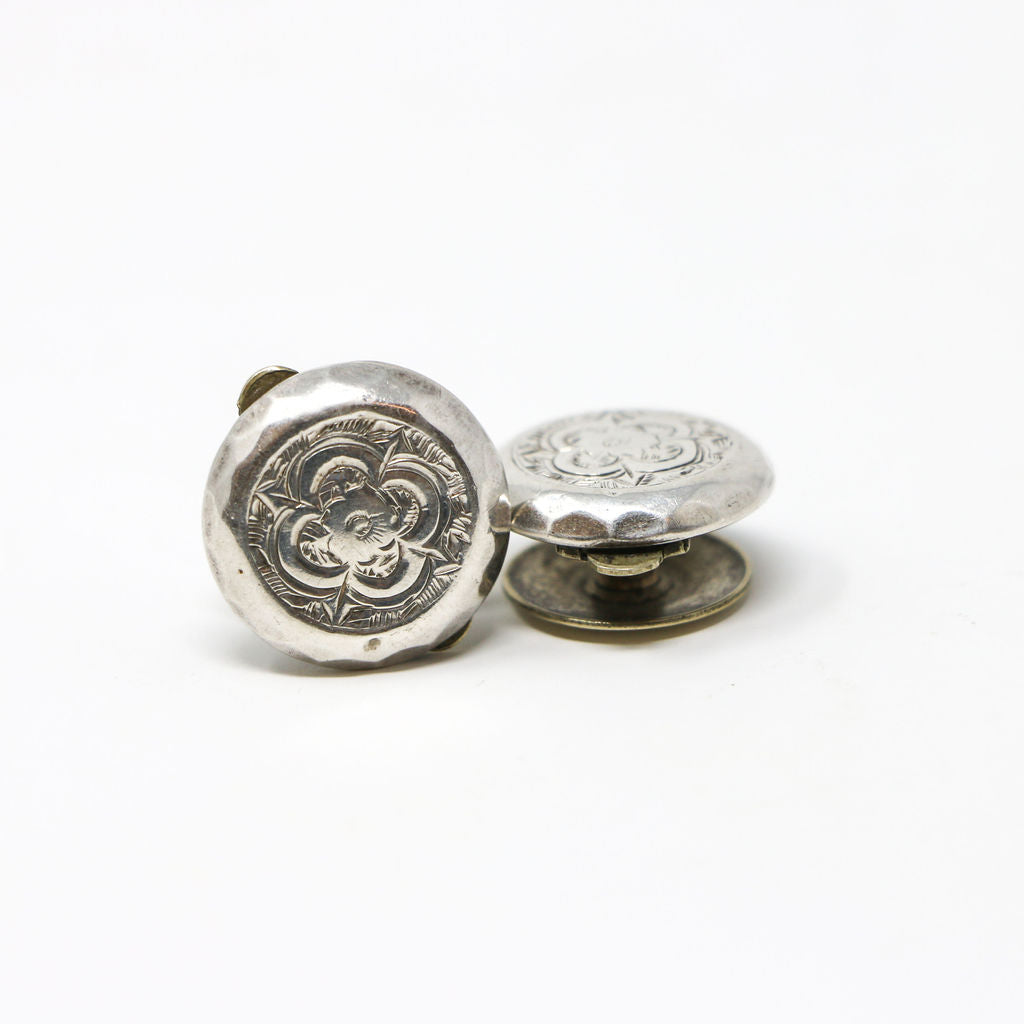 Antique Silver Victorian Bachelor Buttons