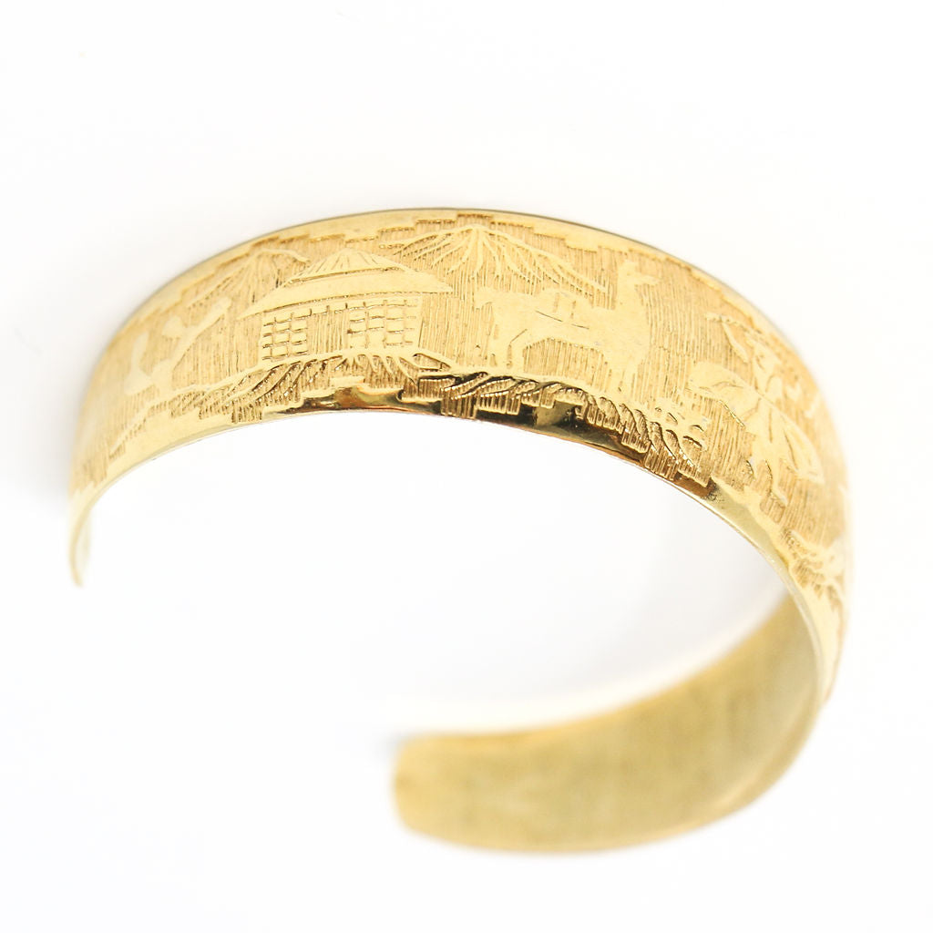 Peruvian Gold Vermeil Cuff Bracelet (Small)