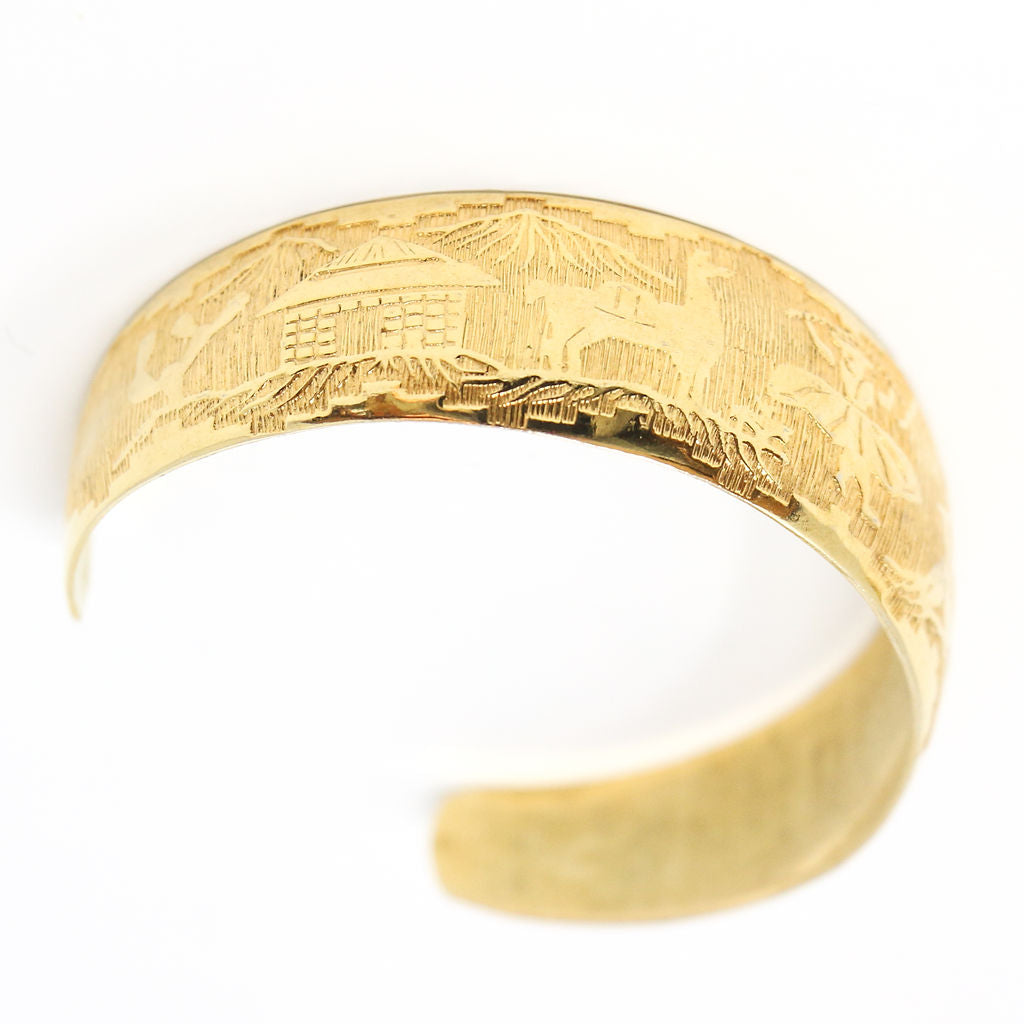 Peruvian Gold Vermeil Cuff Bracelet (Small)