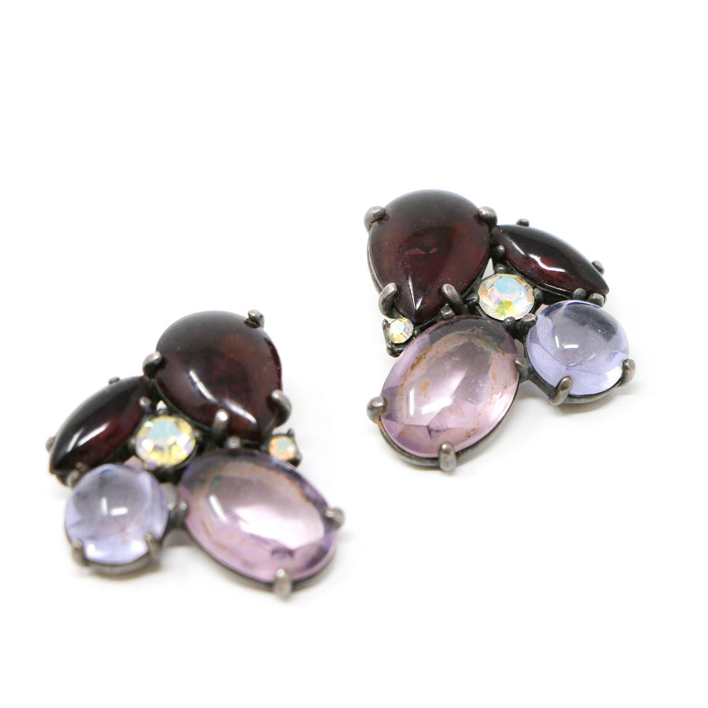 Vintage Schiaparelli Clip Costume Earrings