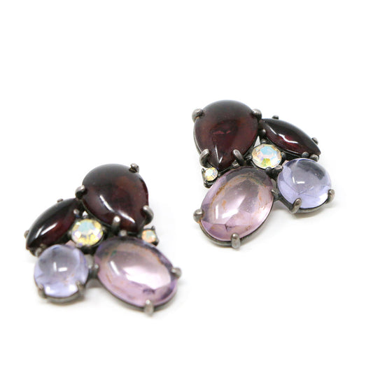 Vintage Schiaparelli Clip Costume Earrings