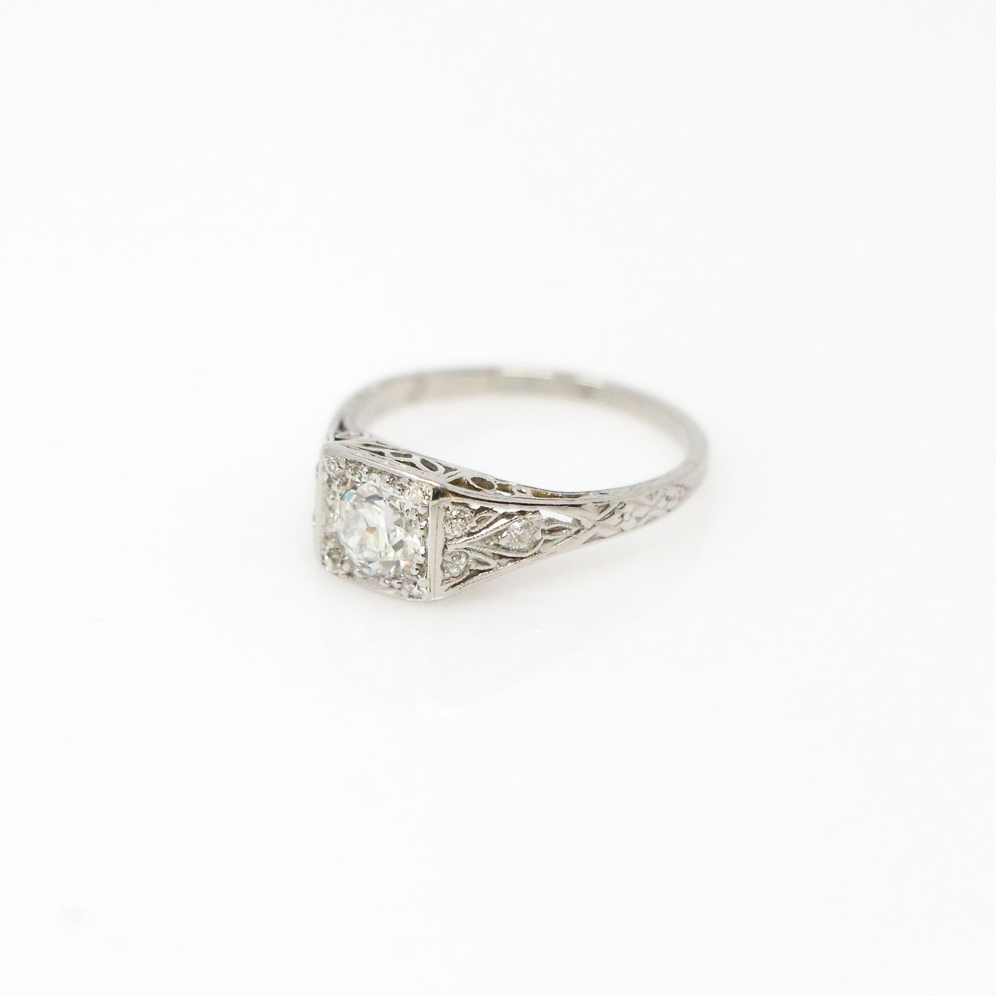 Vintage Platinum and Diamond Ring