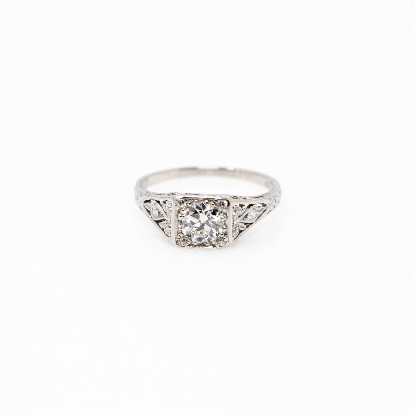 Vintage Platinum and Diamond Ring