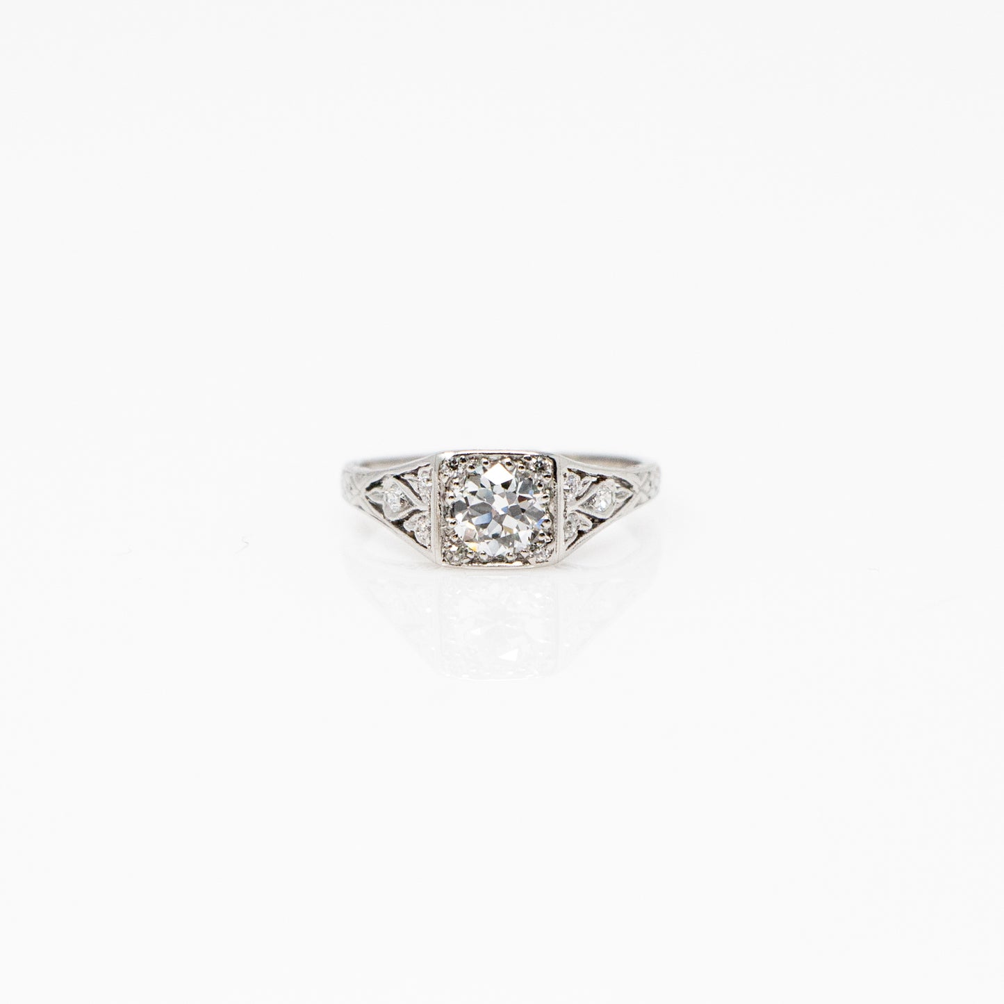 Vintage Platinum and Diamond Ring