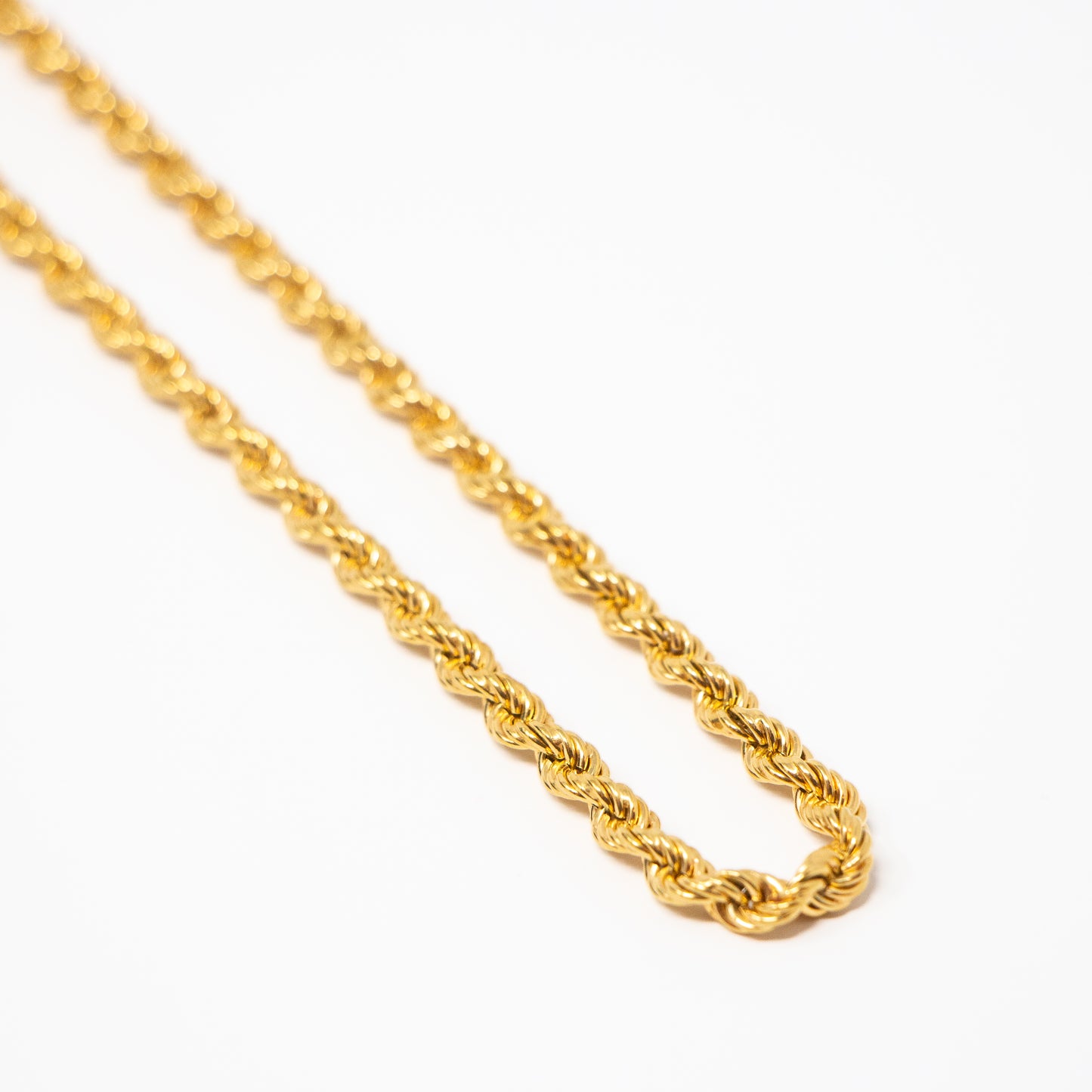 Gold rope twist necklace