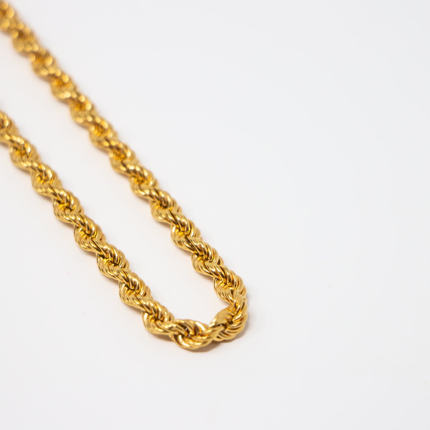 Gold rope twist necklace