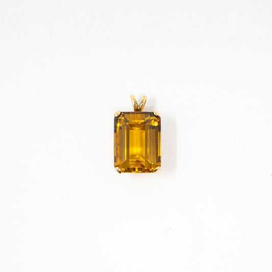 14k Gold Citrine Pendant