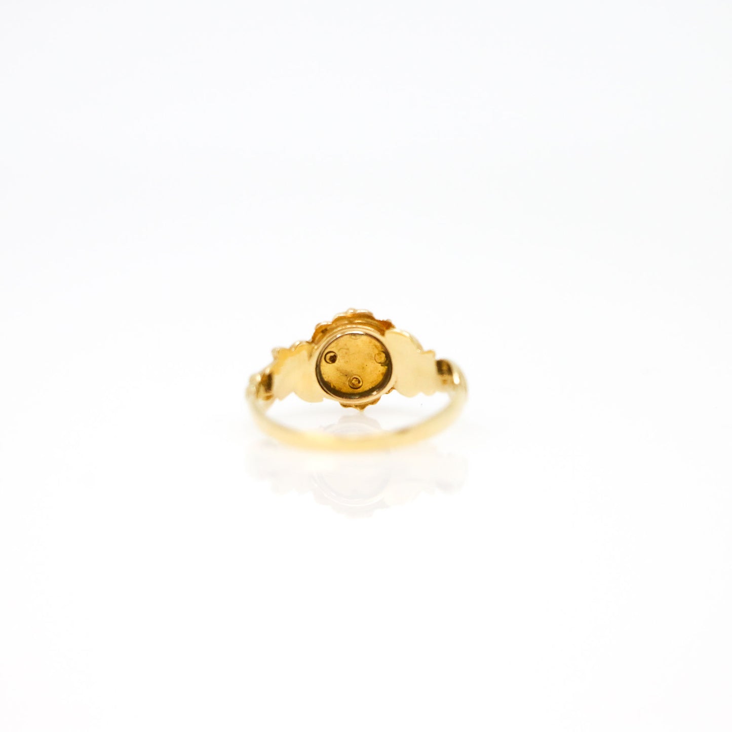 18k Yellow Gold Georgian Pearl and Diamond Ring