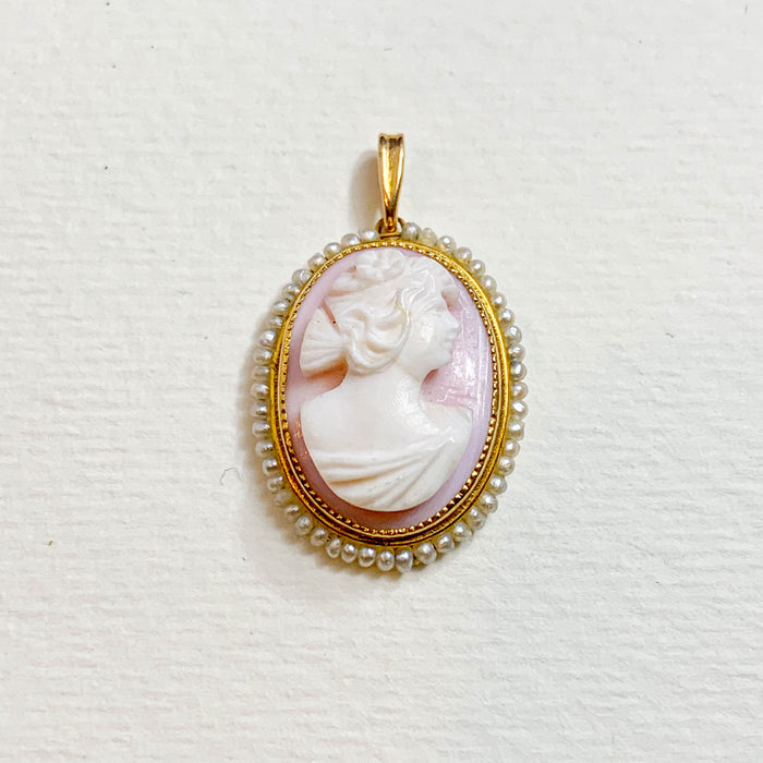 Shell Cameo Pendant