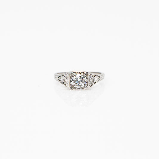 Vintage Platinum and Diamond Ring